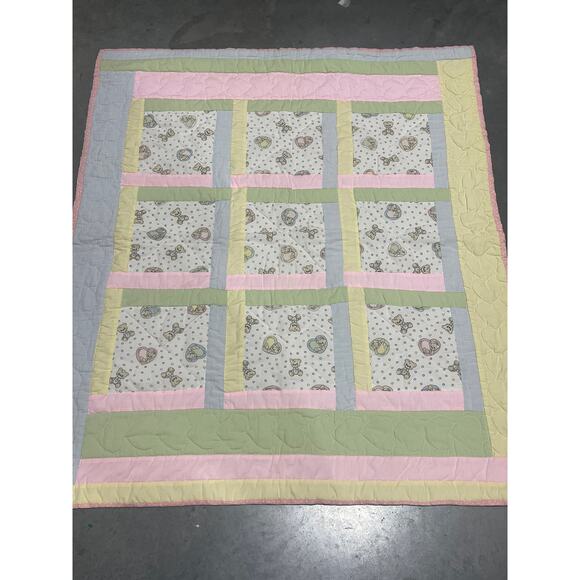 Precious Moments Tiny Teddy Bears Baby Blanket, Quilt, Bedding, Nursery Decor, - Picture 1 of 6